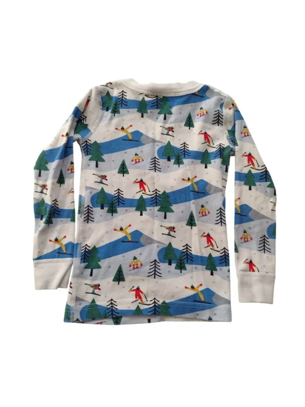 Hanna Andersson Kids Pajamas 4 Ski Slope Holiday Print Organic Cotton Long Johns